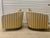 Textile Vintage Mid-Century Modern Swivel 80s Barrel Lounge Chairs Attributed Milo Baughman Set of Two . For Sale - Image 7 of 12