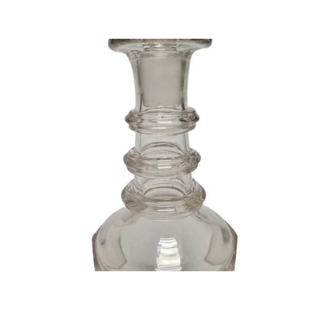 Biedermeier Crystal Carafe, Denmark, 1890s For Sale - Image 4 of 14