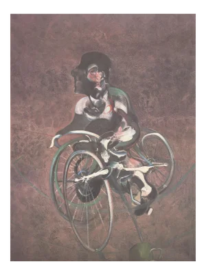 1995 Francis Bacon 'Georges Cyclist (No Border)' Expressionism Brown,Black & White,Gray,Green,Multicolor France Offset Lithograph