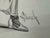 1940s 1940s Original Signed Graphite Illustration of Young Woman With Ball, 11.75 X 8.75 In. For Sale - Image 5 of 6