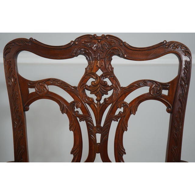 2000 - 2009 Set of 8 Maitland Smith Mahogany Dining Chairs For Sale - Image 5 of 18