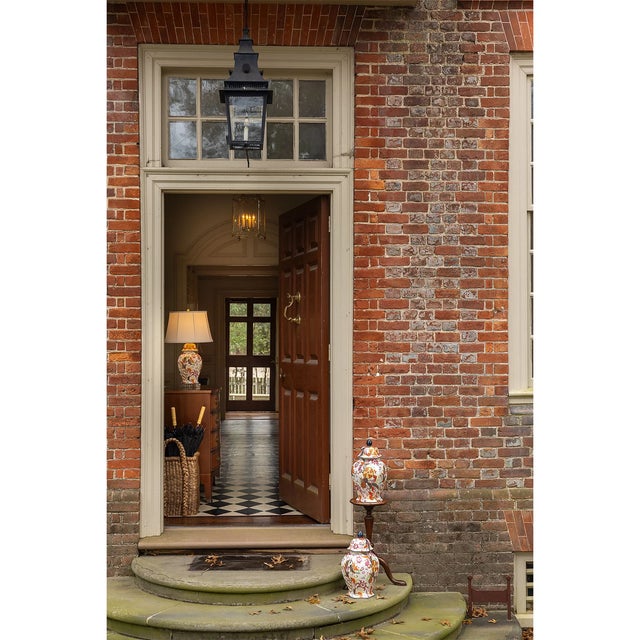 Cerise Williamsburg for Port 68 Tobacco Leaf Lamp For Sale - Image 8 of 10