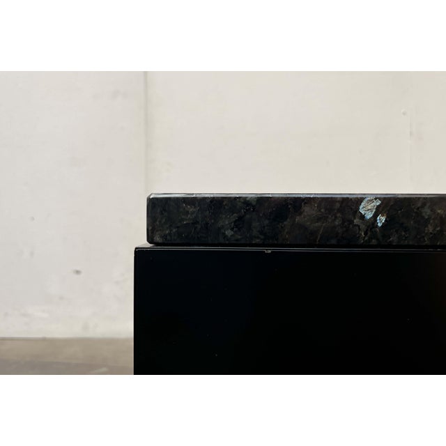 Vintage German Table with Drawer and Granite Tabletop from Interlübke, 1980s For Sale - Image 17 of 18