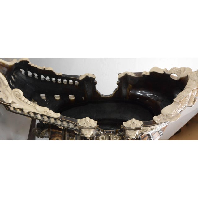 Late 1800s Majolica Ship Surrounded by Animals For Sale - Image 9 of 11