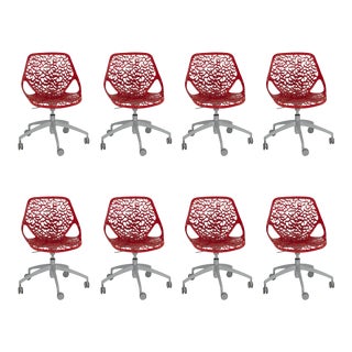 Desk and or Conference Chairs by Marcello Ziliani - Set of 8 For Sale