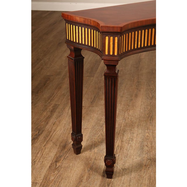 2000 - 2009 Henkel Harris Federal Style Mahogany Console Table For Sale - Image 5 of 18