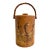 Vintage 1970s Abercrombie & Fitch Cheetah Print Ice Bucket With Faux Bamboo Handle – Retro Safari Home Decor For Sale