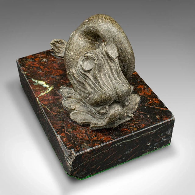 Stone 1850's Antique Serpentine Paperweight For Sale - Image 7 of 12