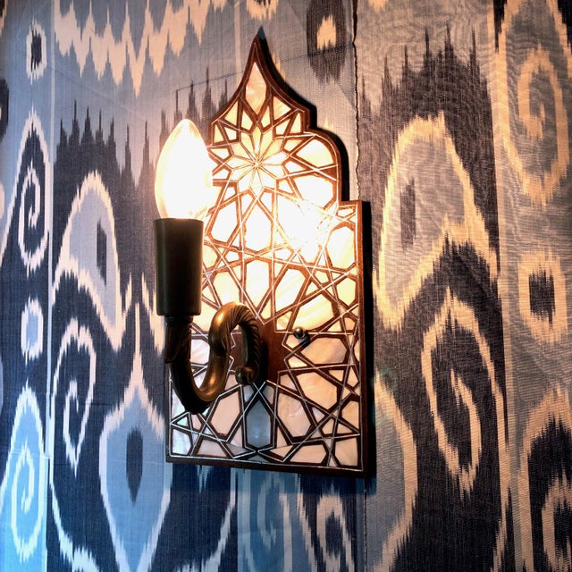 Mother Of Pearl Inlaid Wall Sconce Chairish