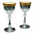 1920s Pair of Antique Art Deco French Glass Celebratory Port Glasses For Sale