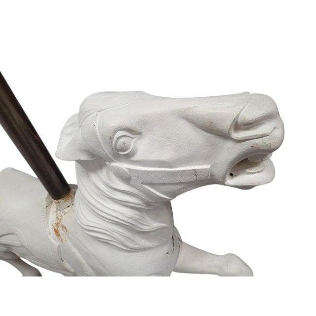 Rare Solid Tiger Oak Carousel Prancer, "Philadelphia School Folk Art Horse" For Sale In West Palm - Image 6 of 16