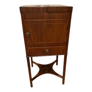 Late 18th Century Georgian Mahogany Inlaid Beau Brummell Side Cabinet For Sale