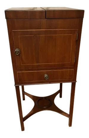 Late 18th Century Georgian Mahogany Inlaid Beau Brummell Side Cabinet