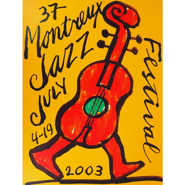 Ted SCAPA (1931-) Dancing Guitar, 2003 Screen printing on thick paper Signed in the plate Dimensions 100 x 70 cm Excellent...