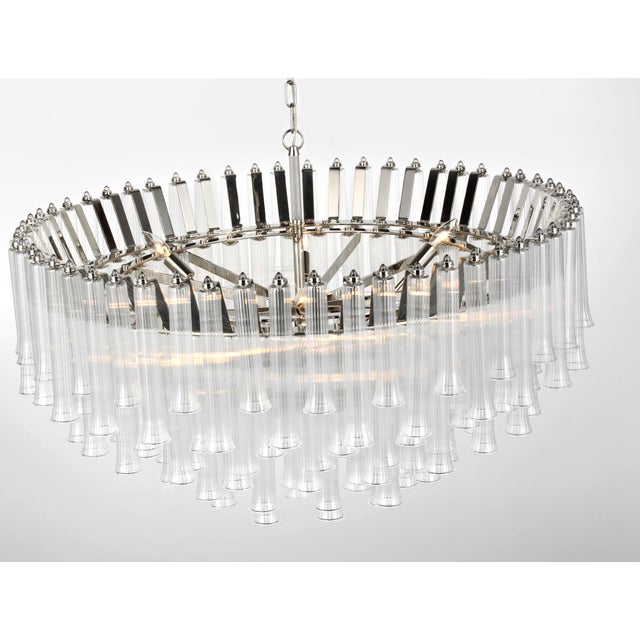 Julie Neill for Visual Comfort Signature Lorelei X-Large Chandelier in Polished Nickel with Clear Glass For Sale In Houston - Image 6 of 10