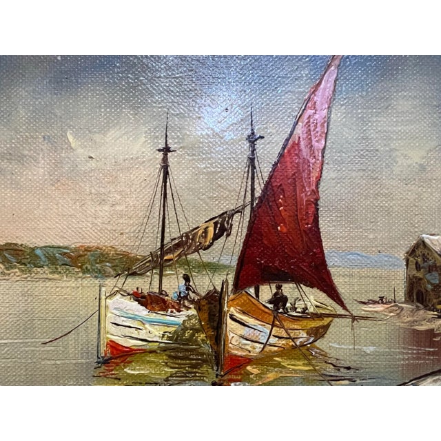 Midcentury Seascape by P. G. Tiele For Sale In Miami - Image 6 of 11