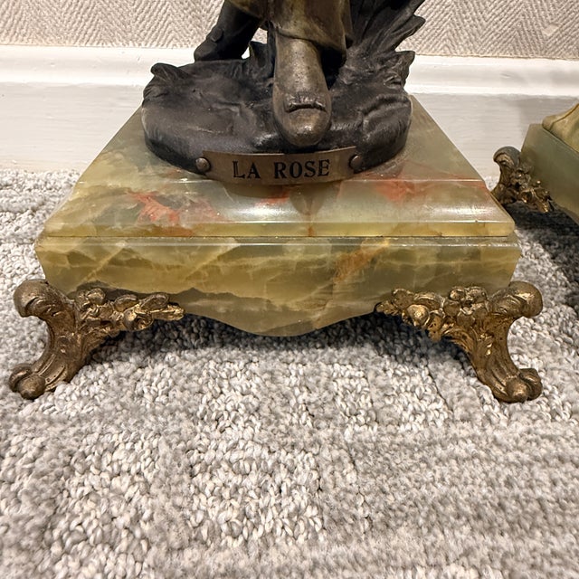 French Pair of Signed Emile Carlier Bronze Sculptures For Sale - Image 3 of 12