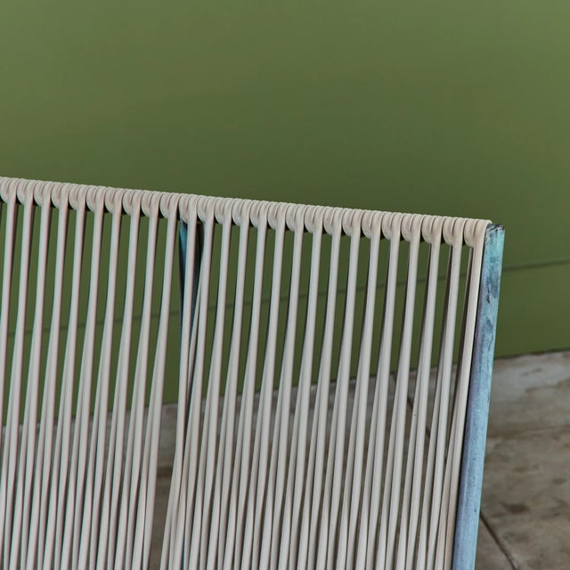 Walter Lamb for Brown Jordan Vinyl Bronze Patio Settee For Sale - Image 12 of 18
