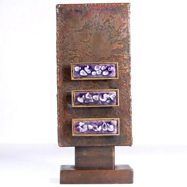 Brutalist Copper Vase For Sale - Image 11 of 11