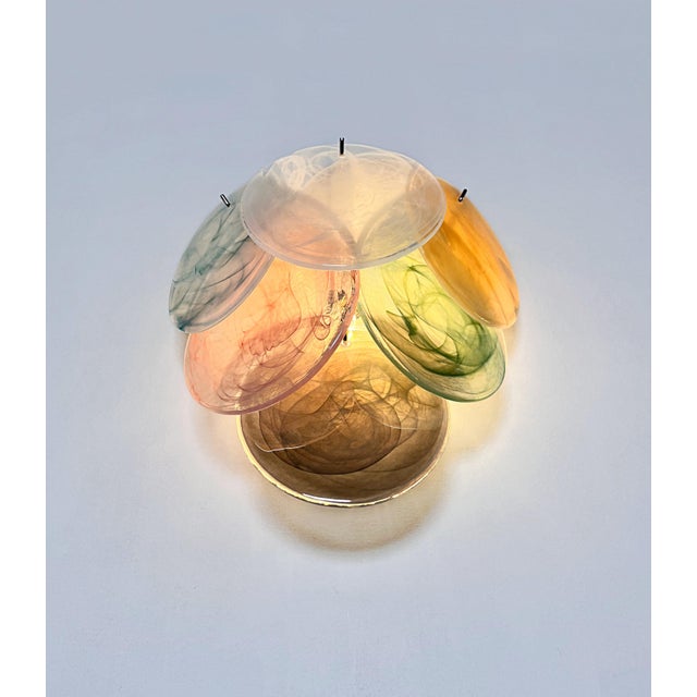 1990s Alabaster Glass Wall Sconces, 1990s, Set of 2 For Sale - Image 5 of 16