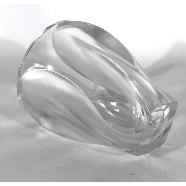 Polished and Frosted Crystal Glass Ingrid Vase from Lalique, 1960s For Sale - Image 11 of 15