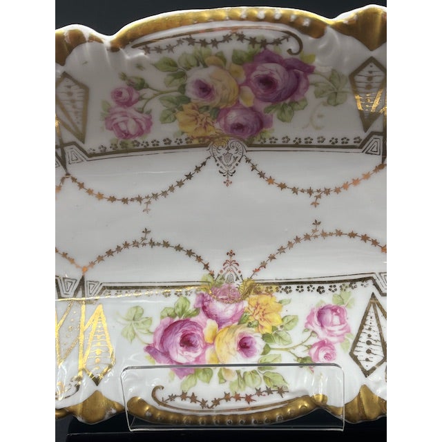 Antique Bavarian China Long Dish For Sale - Image 9 of 12