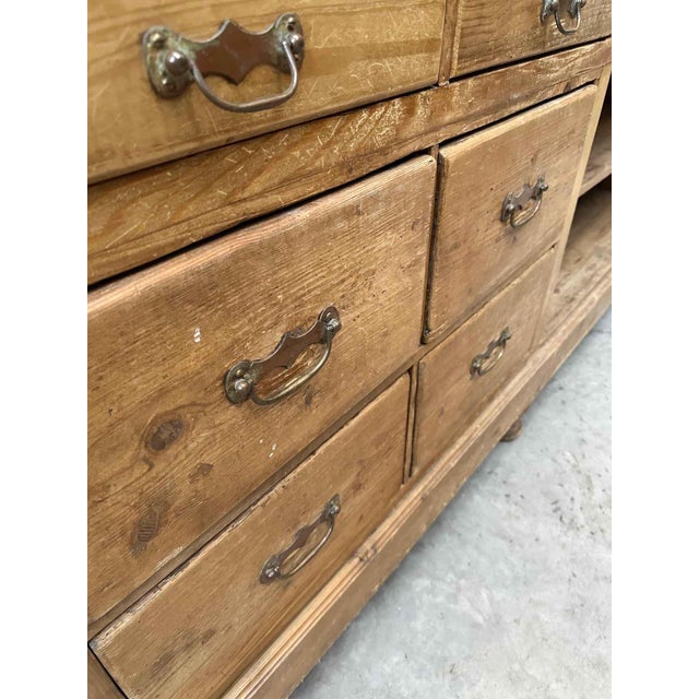 Vintage Fir Wood Counter For Sale - Image 11 of 18
