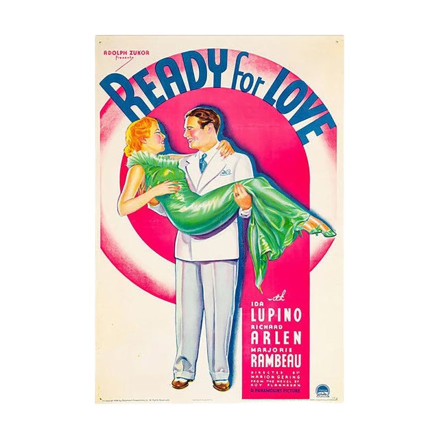 Ready For Love Original Vintage US One Sheet Movie Poster, 1934 For Sale