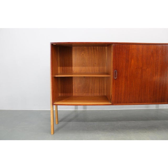 Mid-Century Modern Danish Teak Sideboard with Sliding Doors, 1960s For Sale - Image 4 of 14