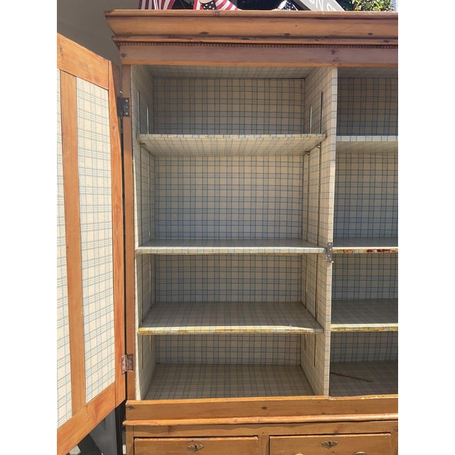 Antique Pine Cabinet W/ 5-Drawers For Sale - Image 10 of 11