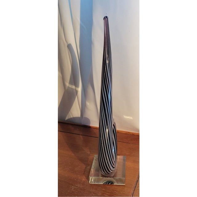 1990s Vintage Murano Style Glass Glassware Swirl Sculpture Figurine For Sale - Image 5 of 7