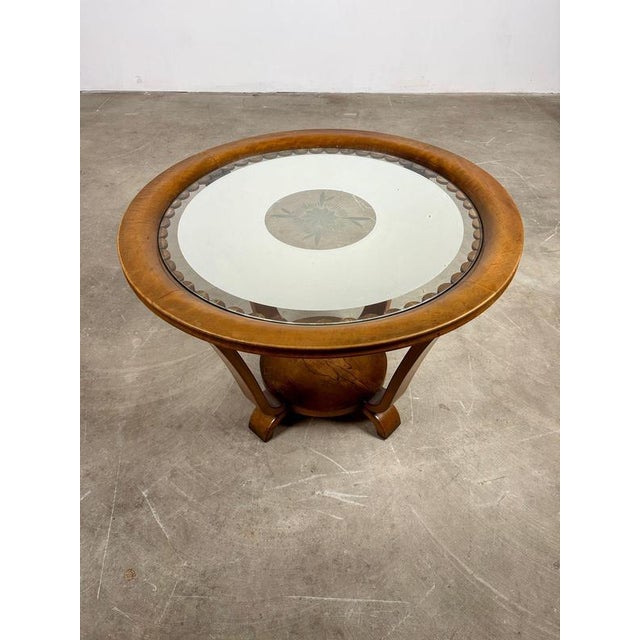 Art Deco Glass and Mirror Top Coffee Table, 1940s For Sale - Image 4 of 10