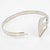 Modernist Silvered Metal Rigid Collar Necklace with Belt Buckle Design For Sale In Atlanta - Image 6 of 8