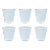 Celerie Kemble Glassware for Chairish Milky Tumblers in Opal Blue, Set of 6 For Sale