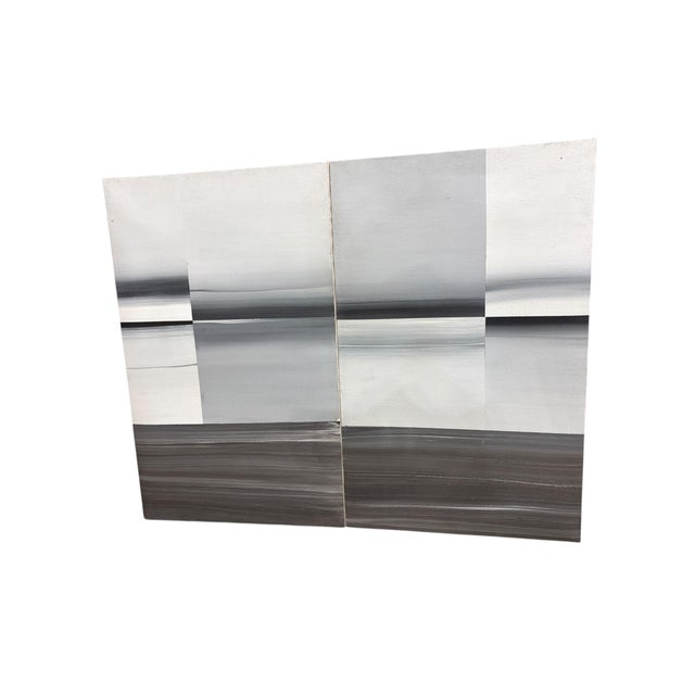 Nicole Mouracade Nim Abstract Acrylic on Canvas Set of 4 Panels For Sale - Image 4 of 11