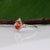 Metal Padparadscha Sapphire Halo Ring With Natural Diamond Accents in Solid 14k Gold, Size 6.75 For Sale - Image 7 of 10