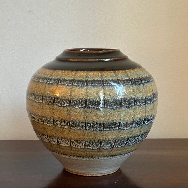 Large Mid-Century Modern-Style Studio Pottery Vase For Sale In Baltimore - Image 6 of 12