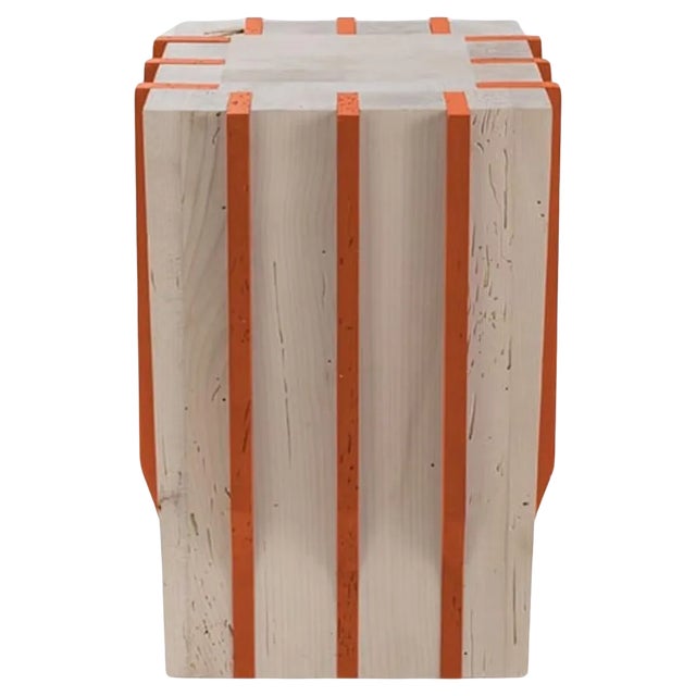 Orange Jeunesse Stool by Secondome Edizioni and Studio F For Sale