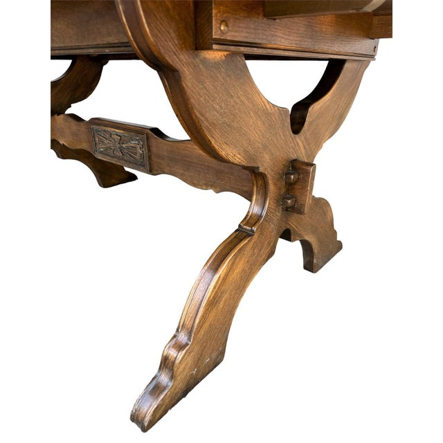 Romweber Viking Oak 10’ Refectory Table Vintage Mid 20th Century