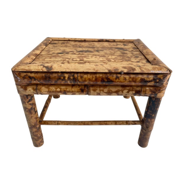 Wood Vintage Tortoiseshell Bamboo Stool or Stand For Sale - Image 7 of 10