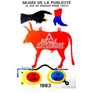 1980s 'Musee De La Publicite' Lithograph Poster by Lagrange For Sale