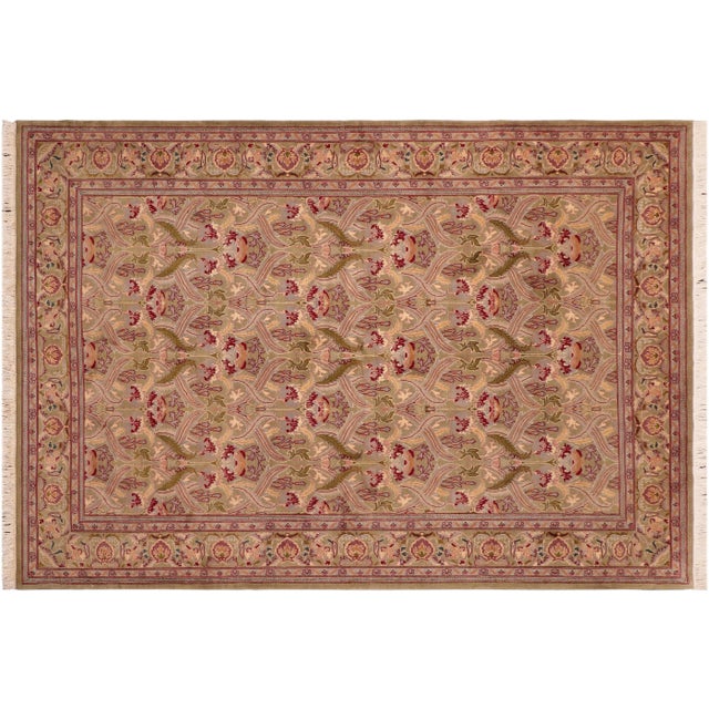 1980s 1980s Art Nouveau William Morris Heritage Wool Area Rug - 6'2" X 9'7" For Sale - Image 9 of 10