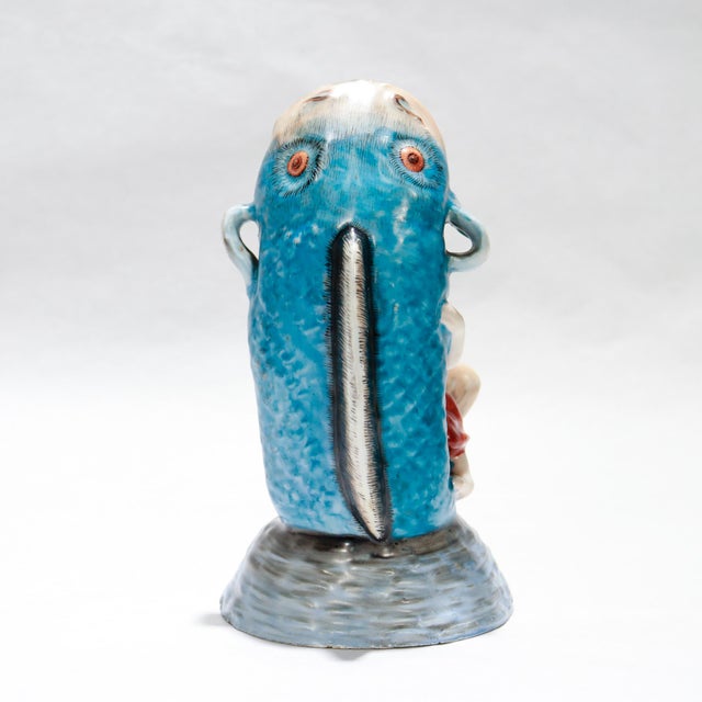 Mid 20th Century Antique Japanese Okimono Porcelain Figurine of Kintaro For Sale - Image 5 of 16