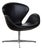 Swan Swivel Chair in Black Leather by Arne Jacobsen for Fritz Hansen For Sale