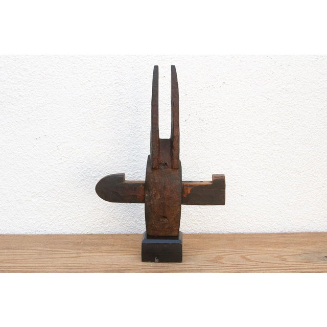 Antique Dogon Door Lock With Celestial Horns For Sale - Image 4 of 8