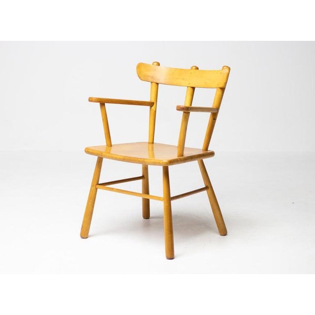 Danish Birch Armchair, 1950s For Sale - Image 10 of 13
