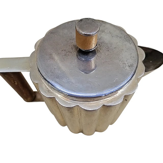 Art Deco 1928 Art Deco Ilonka Karasz Style Silver Plate Teapot by Payne & Baker For Sale - Image 3 of 8