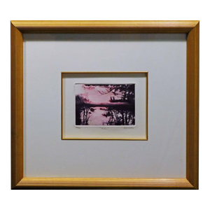 G H Rothe "Lake" 1988 Landscape Framed Mezzotint 66/75 Hand Signed