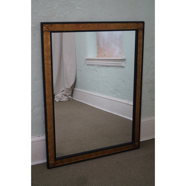 Black Gold Greek Key Design Wood Frame Mirror Chairish