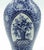 Ceramic Blue Vase with Floral Design by Franz Anton Mehlem, 19th Century For Sale - Image 3 of 5